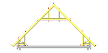 Ausbaufähige Binder mit Holzdrempel auf Betondecke