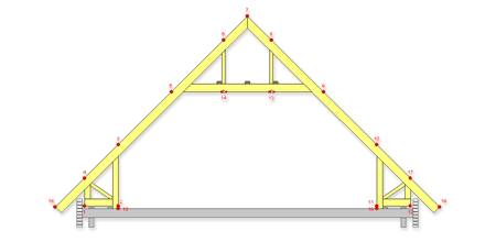 Ausbaufhige Binder mit Holzdrempel auf Betondecke